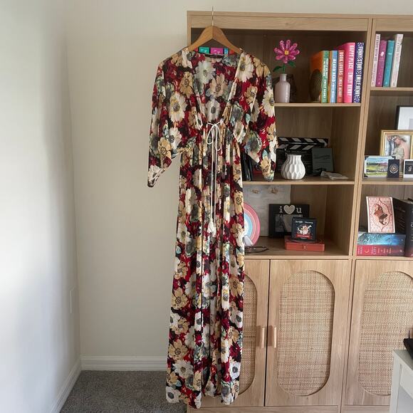 Ark & Co Floral Kimono Front Tie Small - Picture 1 of 5